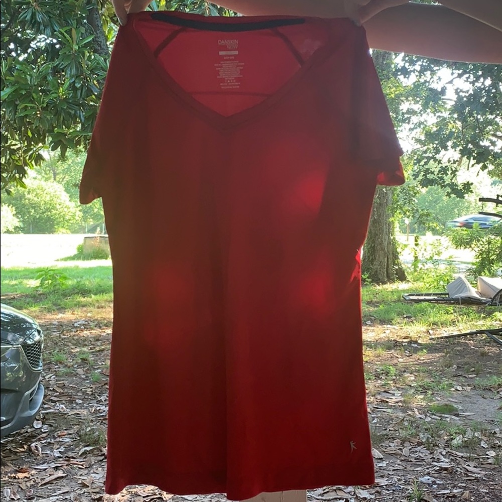 A red t shirt brand  danskin now